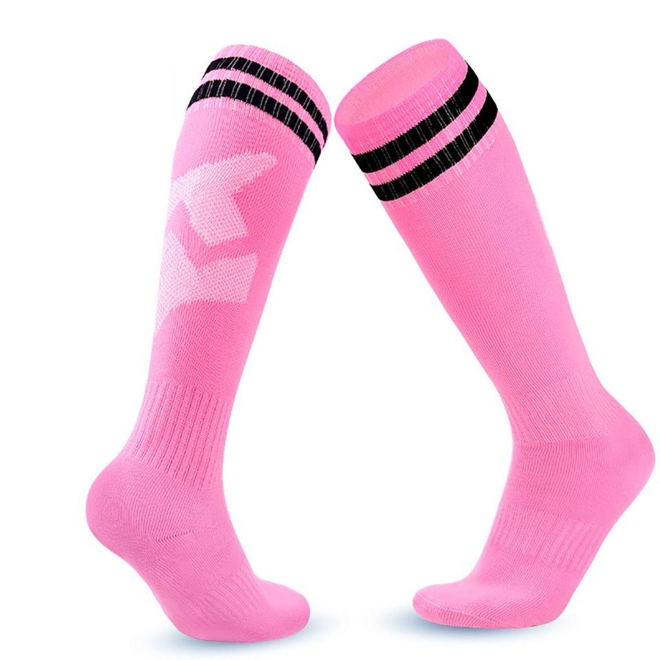 Loogdeel Kids Youth Adult Soccer Socks Stripe Knee High Softball Baseball Sports Socks Breathable Football Socks for Men Women