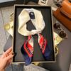 Zhang Ruonan Silk Scarf: Women's 2025 Spring/Summer Retro Neck Tie Accessory - High-End Small Square Neckerchief