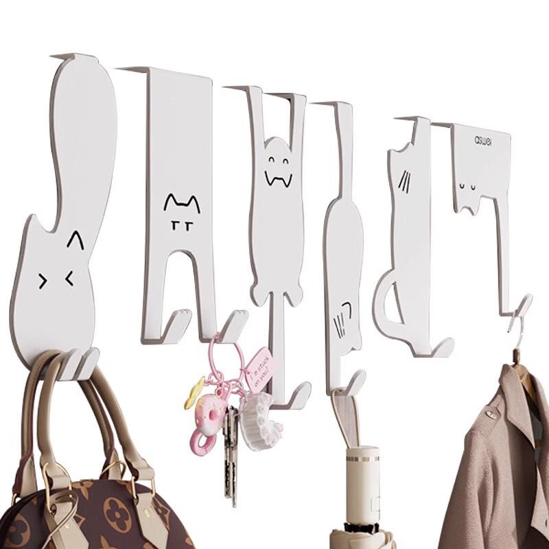 Baizi'en W46 Over-Door Hook Organizer Rack - 6-Pack