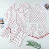 Parent-Child Matching Cotton Pajamas Set - Women's Tank Top & Shorts with Children's 7-Piece Homewear.