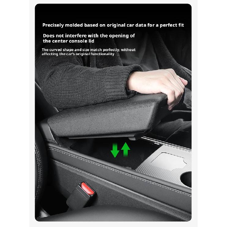 Car armrest box mat suitable for Tesla Model 3/Y car TPE armrest box cover protective cover Tesla car interior accessories