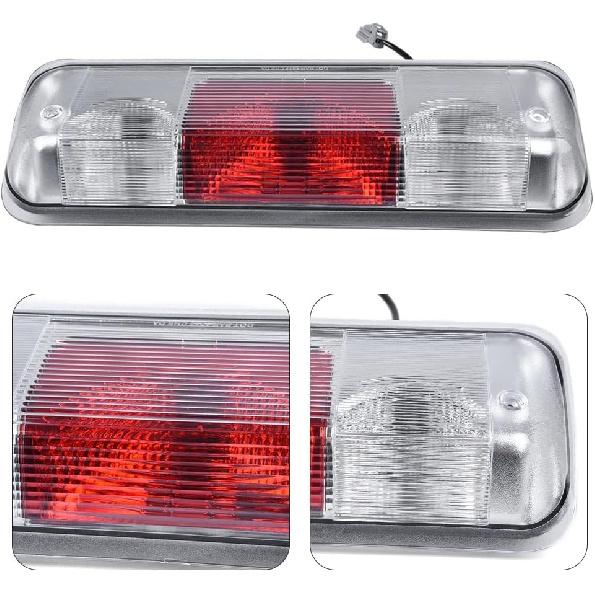 PIT66 3Rd Brake Light Compatible With 2004-2008 Ford F150 High Mount Center Rear Roof Third Cargo Light Parking Light Halogen Clear/Red Lens Tercera