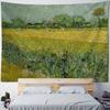 Vintage Lotus Wall Hanging Tapestry Art Poster Van Gogh Oil Painting Aesthetic Decor for Living Room And Bedroom