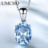 Umcho Genuine Pendants Necklaces for Women Gemstone Jewelry