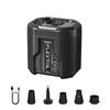 FLEXTAILGEAR EVO PUMP 3 Electric Portable Air Pump, 5kPa, Powerful 1000L/min, Built-in 1300mAh Battery, Dual-Use Inflator/Deflater, Includes 5 Nozzles