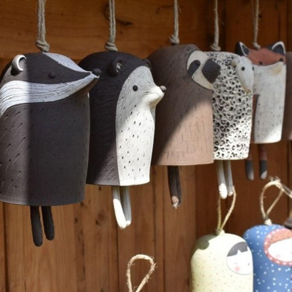 Hanging Resin Animal Wind Chime Cute Garden Pendants Animal Shape Wind Bell  Atmosphere Decorations