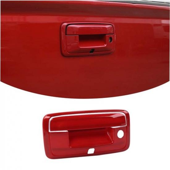 For Silverado Colorado SIERRA CANYON Trunk Tailgate Rear Handle Bezel Covers Red