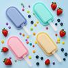 4pcs Silicone Ice Cream Molds with Lids , Reusable and BPA Free, Perfect for Home Fun, Summer Desserts, Popsicle Molds