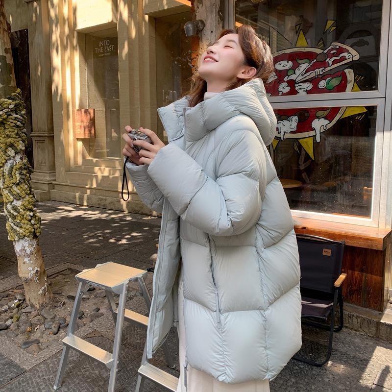 New cotton-padded clothes women's medium and long large size loose and thickened fashion warm cotton-padded clothes student cotton-padded jacket