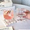OLOEY Vintage Gemstone Pattern Short-Stemmed Cocktail Glasses
