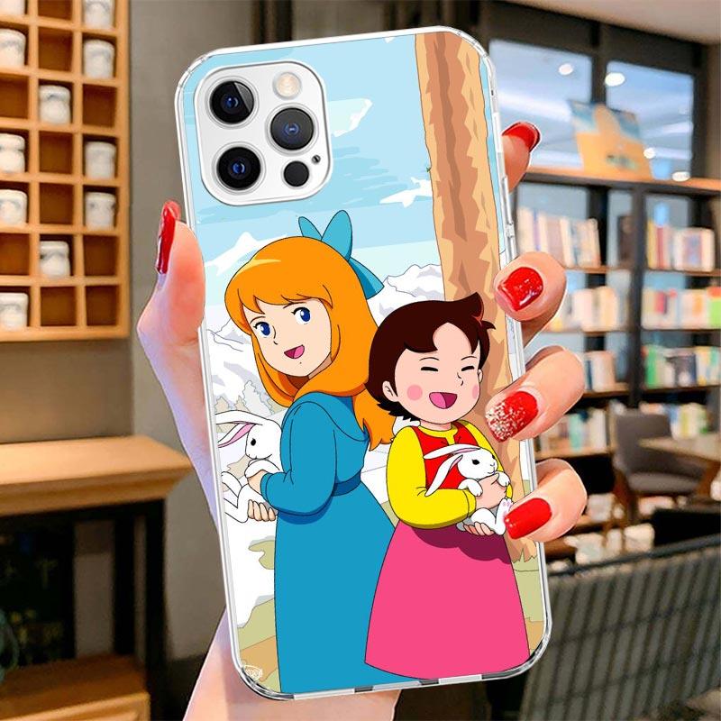 Heidi Cute Cartoon Cover Phone Case For iPhone 16 17 Air 15 14 Pro Max 16E Phone Case 13 Mini 12 11 7 SE 8 Print Pattern Fit Cas