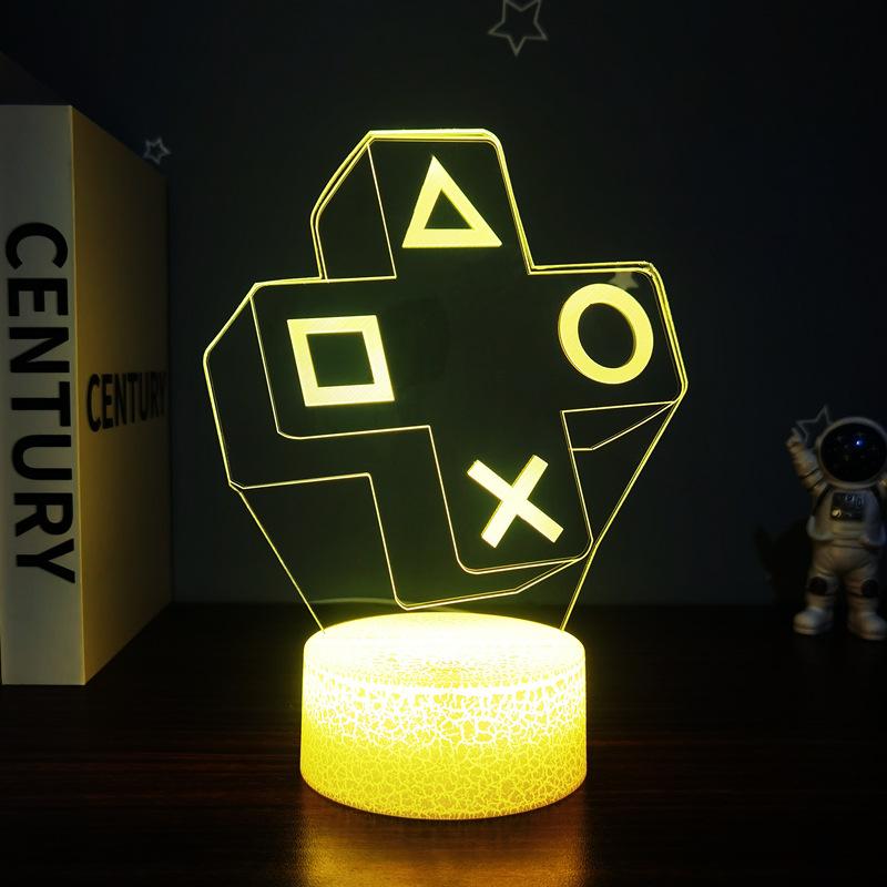 3D Visuelles Spielornament Licht E-Sport Atmosphäre Licht 3D Nachtlicht Gamepad Dekorative Leuchte