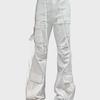 2023 Women's Retro American-Style Flared Pocket Pants for Spring & Autumn