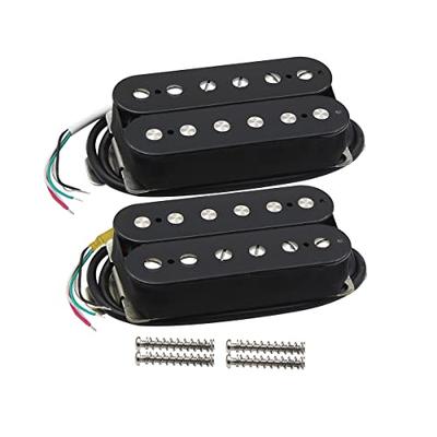 FLEOR Alnico 2 Przetworniki Humbucker HBA2 Przetworniki Humbucker na Szyję i Mostek do Gitary Elektrycznej, Czarne