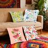 Flower Butterfly Pattern Pillow Case Cushion Cover Polyester Pillowcase Decorative Sofa Cushion Pillowcase Home Decor