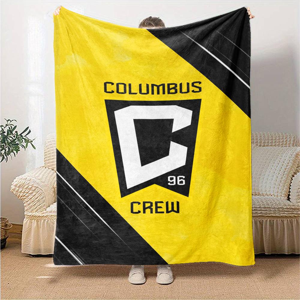 Columbus Crew SC Print Flannel Blanket High Quality Warm Comfortable Cover for All Seasons Perfect for Gifts Home Decor