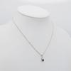 Used X301 Sapphire? Blue Spinel? THL STERLING 925 Engraved Pendant Necklace Diamond Style Glass Design Silver