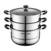 Supor 304 Stainless Steel 3-Layer Steamer