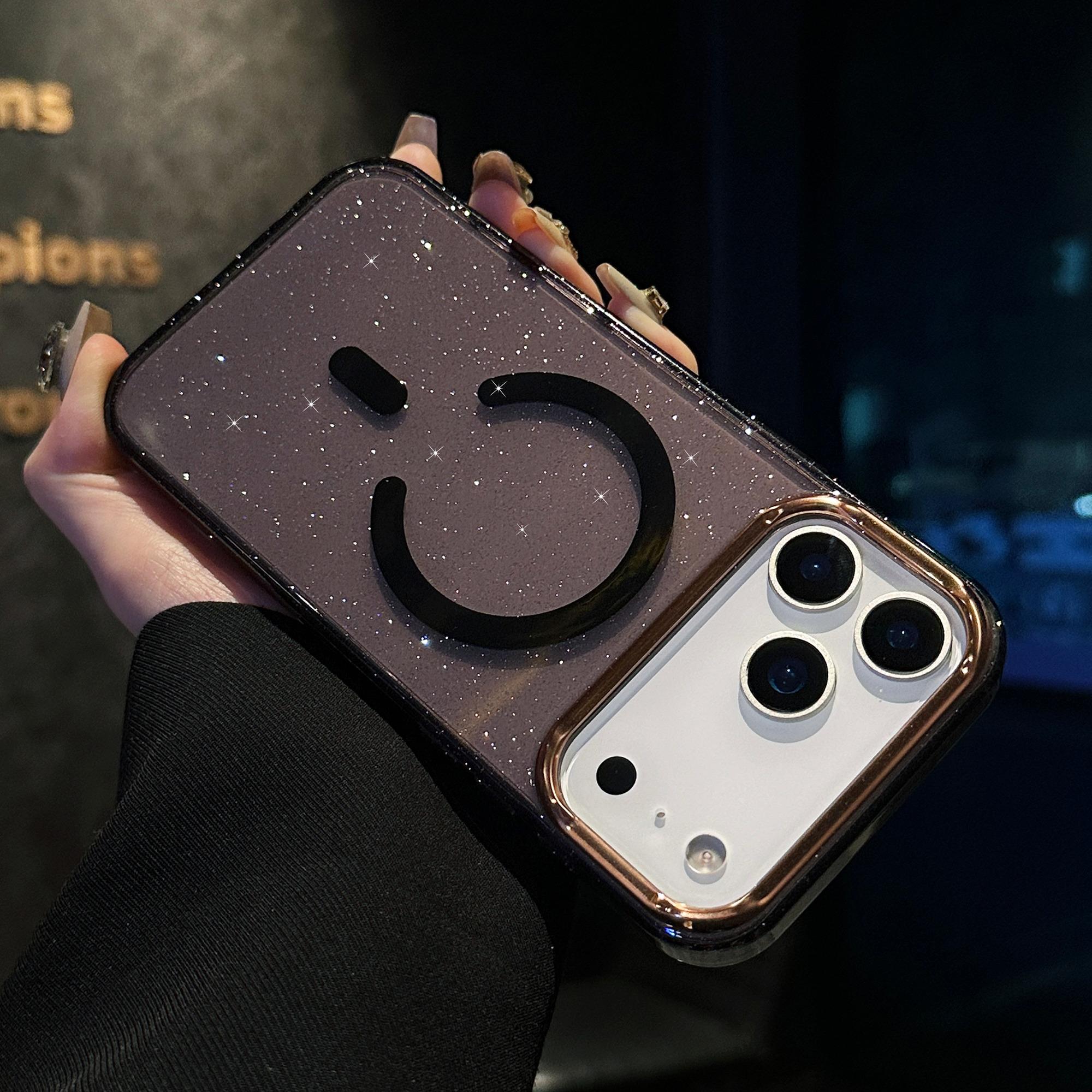 

For iPhone 17 Pro Max Case Compatible with MagSafe PC+TPU+Acrylic Anti-Drop IMD Phone Cover Black