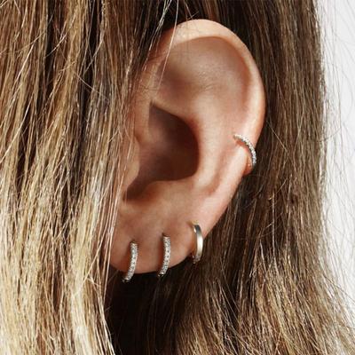 Nose Ring Daith Conch Snug Colorful CZ Earrings Zircon Ear Stud Cubic Zirconia CZ Ear Piercing