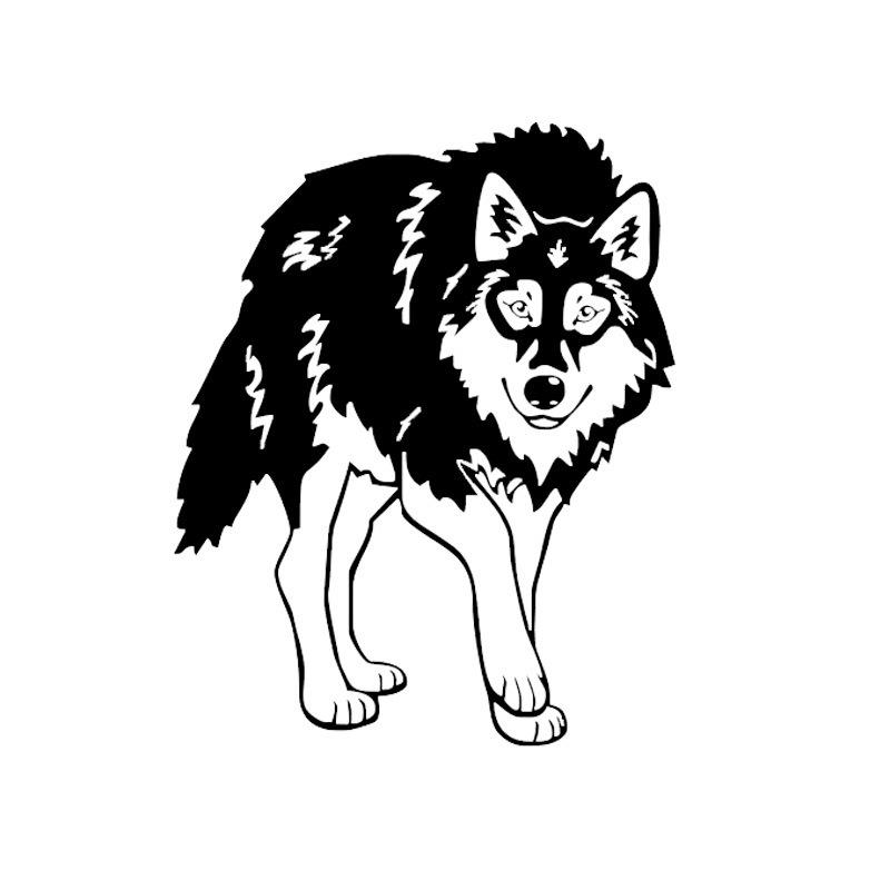 

Наклейка на автомобиль с эффектом царапины, собака хаски, 13x10.9см чёрный