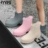 Waterproof Boots, Women's Garden Galoshes, Waterproof Chelsea Rubber Boots, Women's Non-slip Rain Boots, Fishing Shoes, Water Shoes Botas Lluvia Mujer