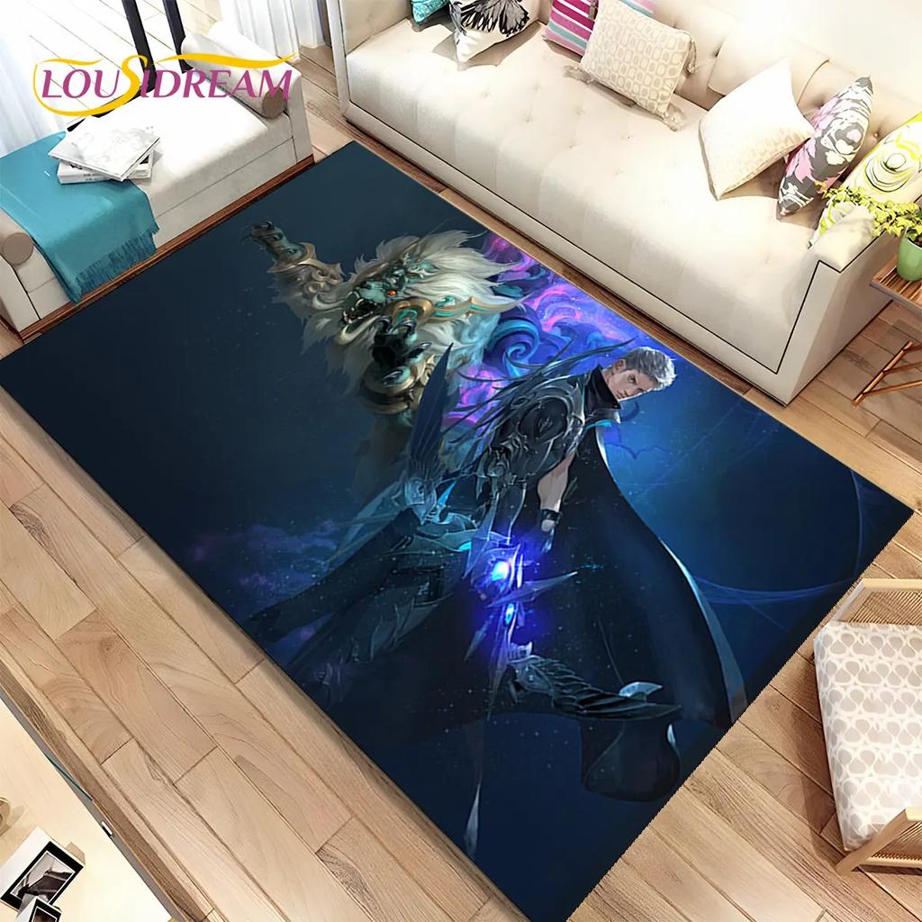3D Lost Ark Game Gamer Cartoon Area Rug,Carpet Rug for Living Room Bedroom Sofa Doormat Decoration,kids Play Non-slip Floor Mat
