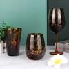 Amber Leopard Spot Crystal Glass Cup Medieval Vintage Drinkware Glassware Handmade Egg Shape Water Teacup Wine Goblet Beer Mug
