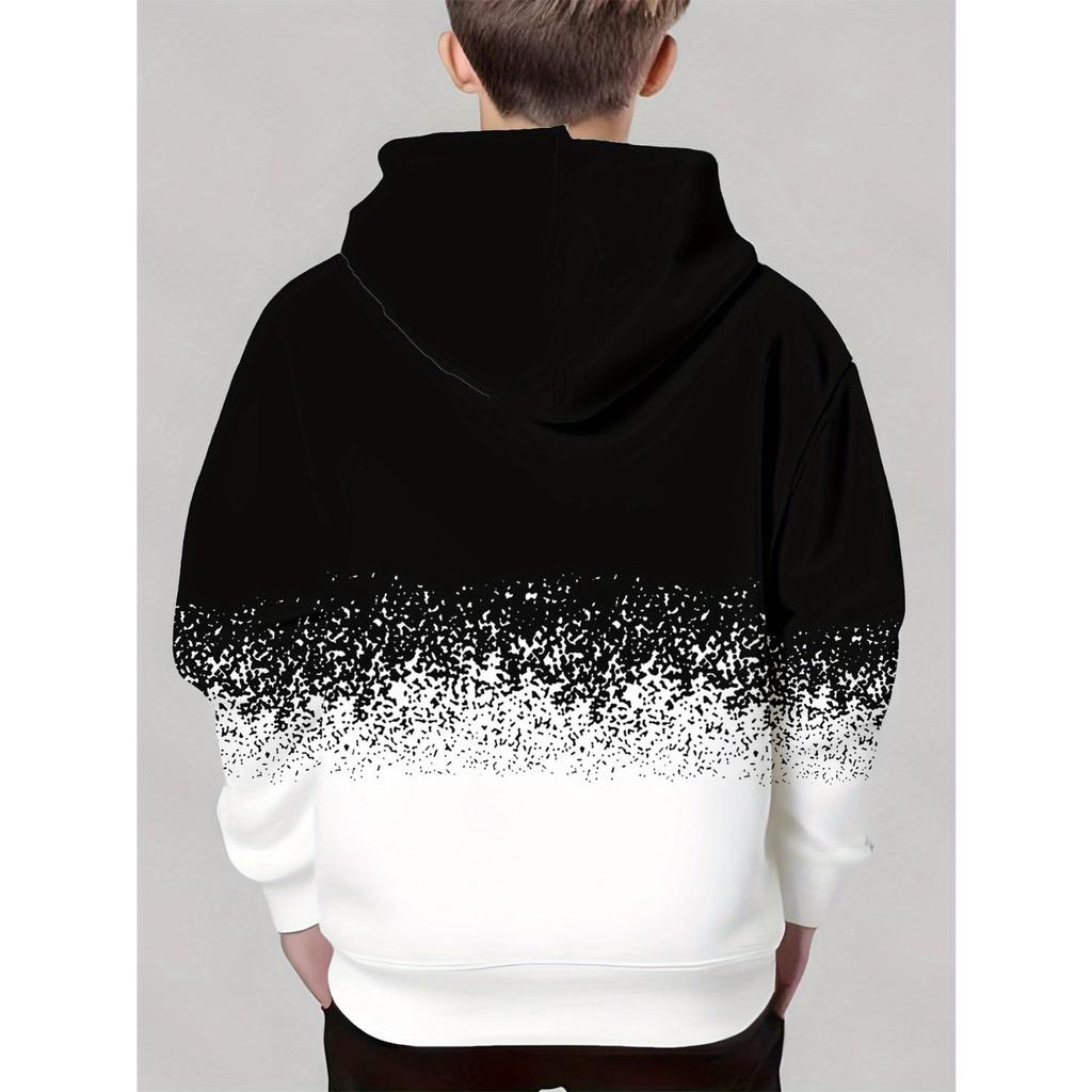New 3D printed hooded sweatshirt, fashionable long sleeved hooded sweatshirt, comfortable pullover for boys and girls, children's hoodie
