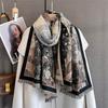 Design Floral bedruckter Kaschmirschal Frauen Winter Pashmina Schals und Tücher Dicke warme Bufanda Stolen Decke Luxus