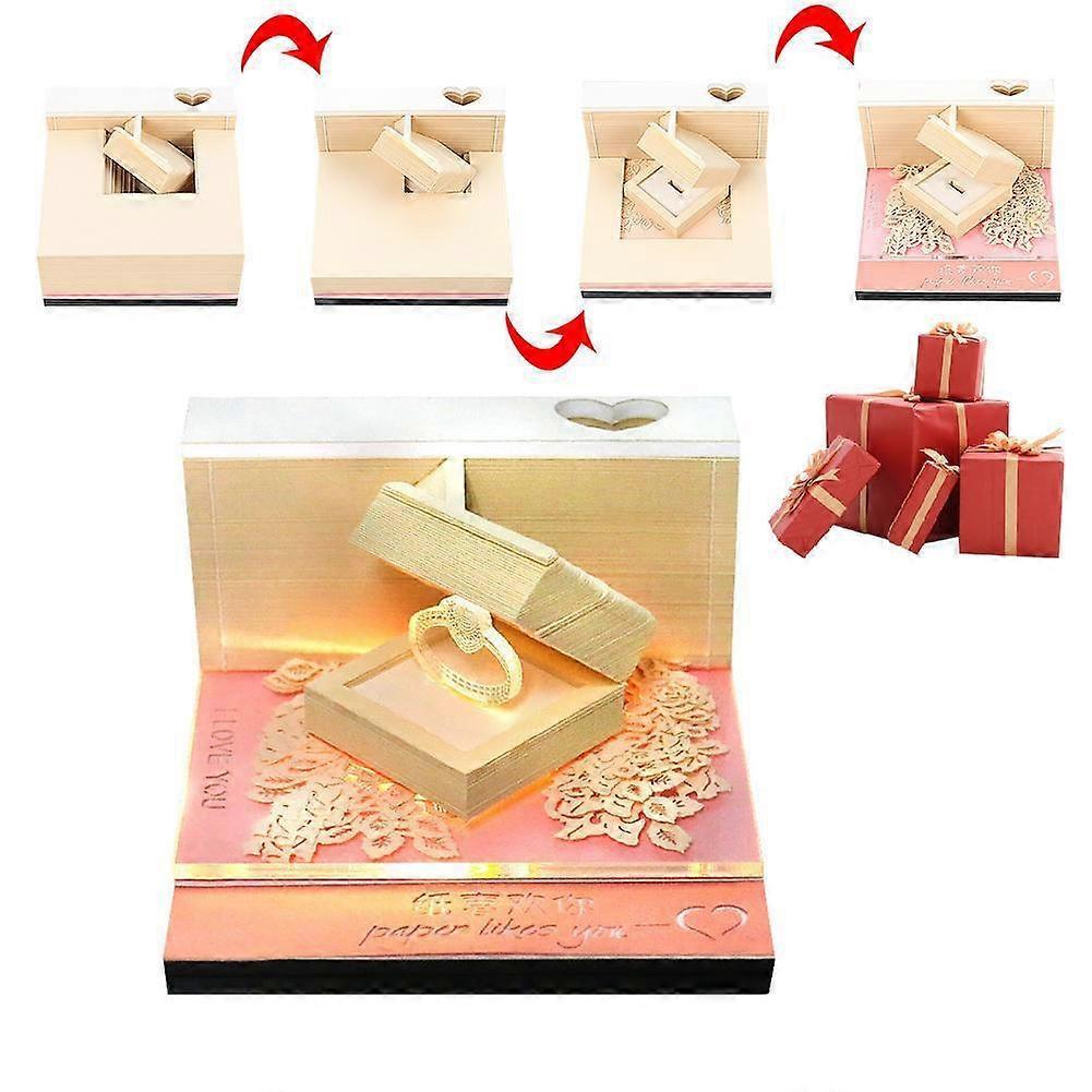 Valentine's Day Ring 3D Notepad