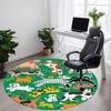 1PC Dogs Garden Office Round Area Rug, Mat Suitable For Office, Under Office Chairs Bedroom Living Room Home Decor, Room Deco