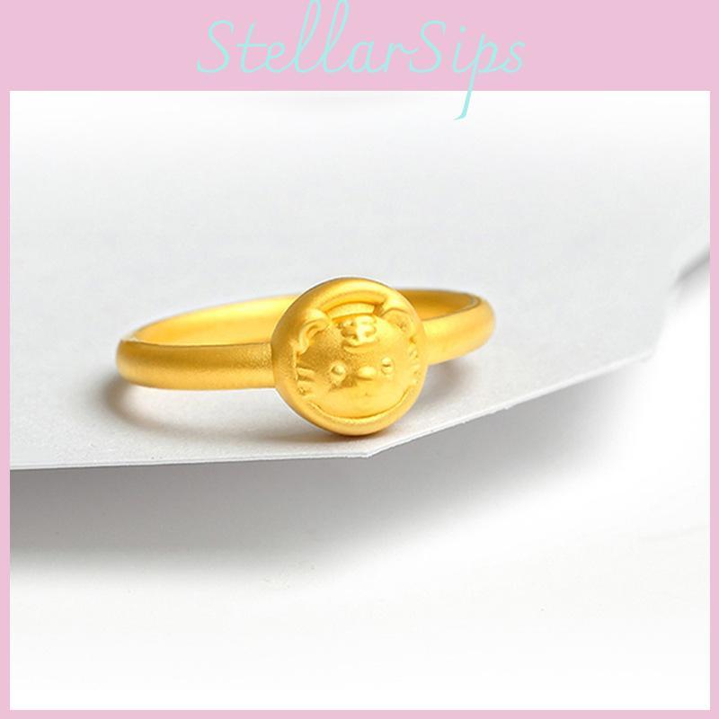 Goldplated Brass Adorable Cartoon Tiger Ring Perfect For Zodiac Gifts And Occasions Special