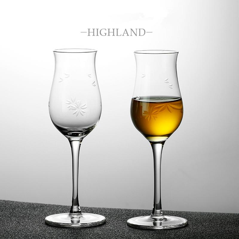 Calice Esclusivo per Whisky delle Highlands Scozzesi con Intagli in Cristallo Brandy Snifter Bicchiere Copita per Whiskey Bicchiere da Degustazione Bicchiere da Vino Scatola Regalo