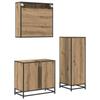 Bathroom Furniture Set with Shelf 3 pcs Artisan Oak Wood Based Material