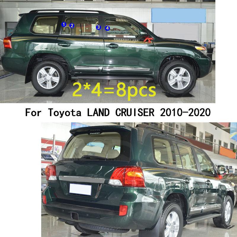 Car TPU/Glossy Mirror Pillar Post Cover For Toyota LAND CRUISER LC200 2010 2011 2012 2013 2014- Door Trim Window Stickers
