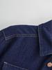 European Retro Dark Blue Denim Shirt for Women - Early Spring 2026 Fashion, Loose Fit with Lapel Collar.