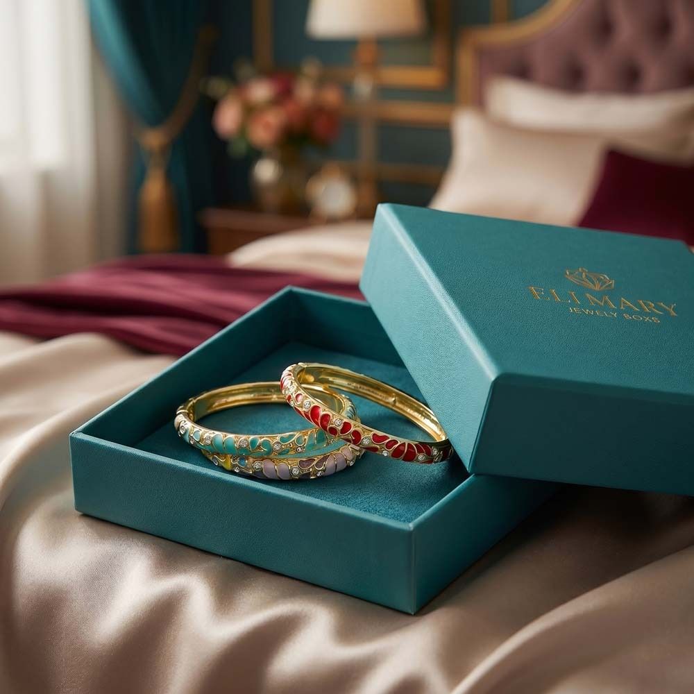 Enamel Vintage Cloisonne Bangle Traditional Women's Hand Bracelet Dainty Flower Bangle Ladies