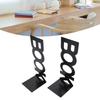 1 Pair Book End Decorative L Shaped Keep Upright Slip Resistant Book Stopper for School