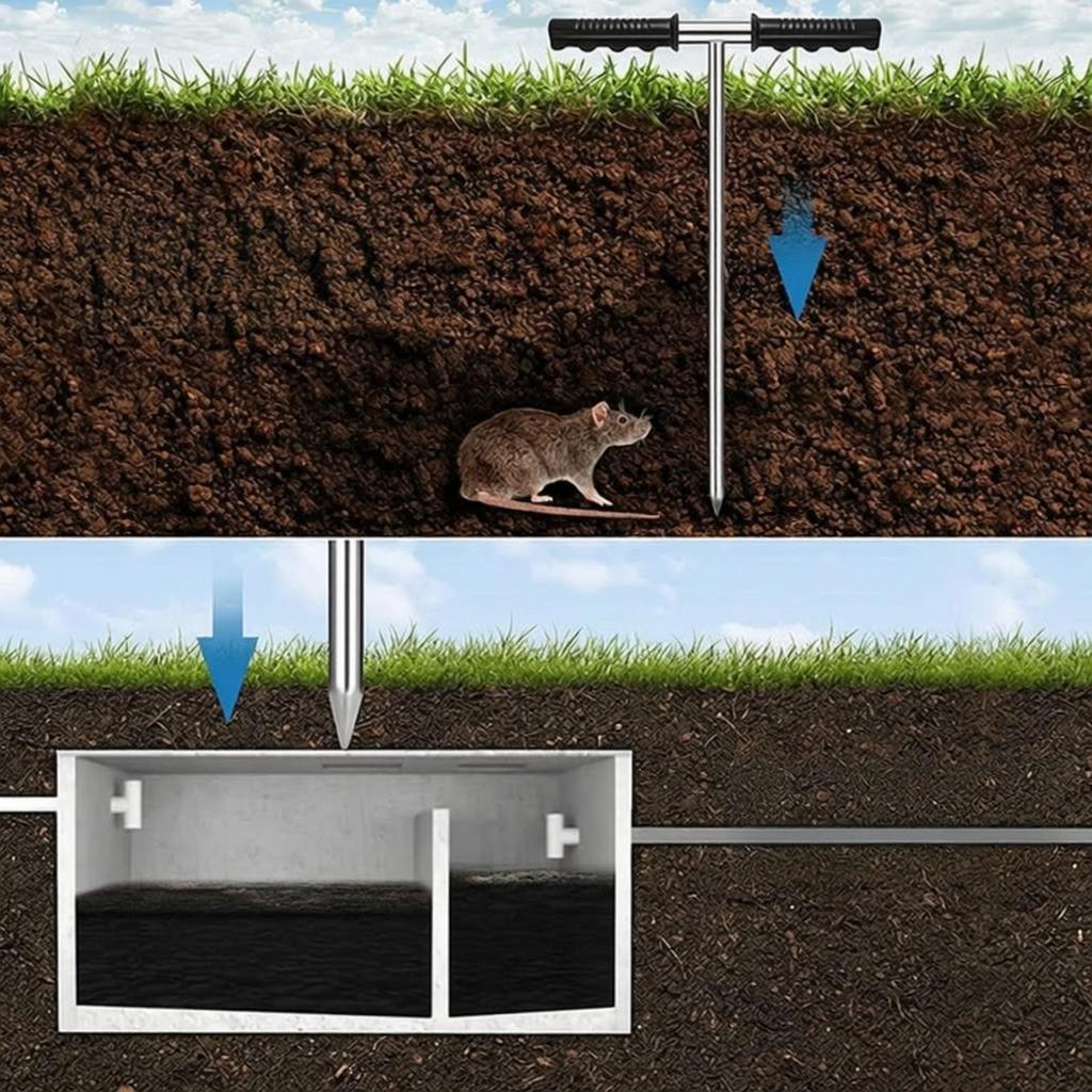 Bodenprobenstab 48 Zoll mit T-Griff Widerstandsfähige Sondierung für Landschaftsgärtner, Gartenarbeit,