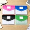 Plastic File Pouch Expandable Document Folder with Label Slot, Layered Design Waterproof PP Business Envelope, Secure Rope Closure Organizer