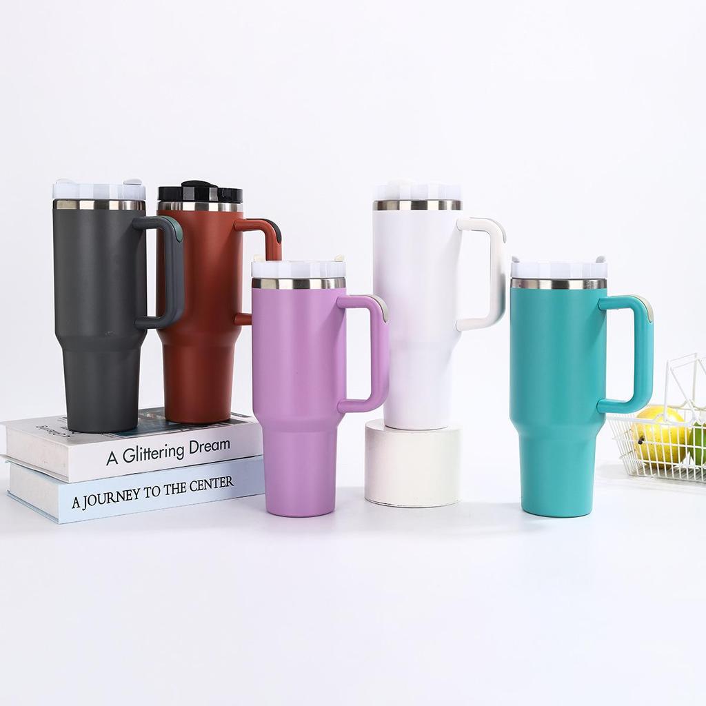 Second Gen 40oz Insulated Car Cup with Handle - Large Capacity, Double Layer Vacuum for Cold Storage
