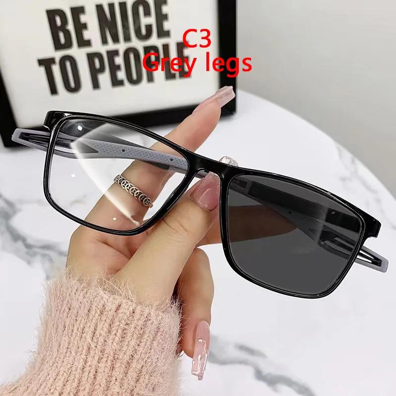 

Фотохромные очки для близорукости с блокировкой синего света, изменяющие цвет компьютерные квадратные модные спортивные очки минус диоптрии, новинка -4