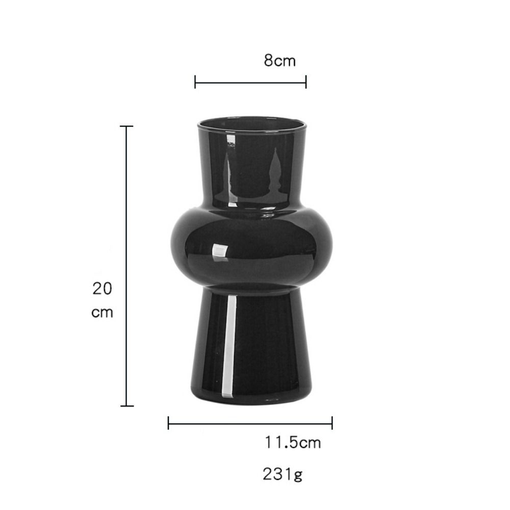 

Nordic Glass Flower Vase Advanced Desktop Ornament New Hydroponics Plant Bottle Vase чёрный