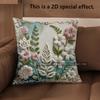 2D Floral Embroidered Pattern Pillow Covers For Home Pattern Cushion Cover Suitable For Sofa Bedroom Car Pillow Cover