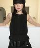 NOFFICIALNOFFICE Star Button Frilled Top Black