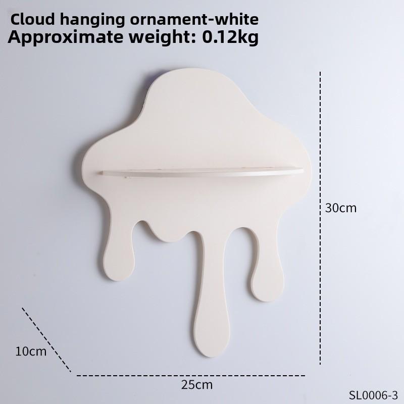 Modern Art Cloud Wall Storage Shelf With Abs Material For Living Room Organization