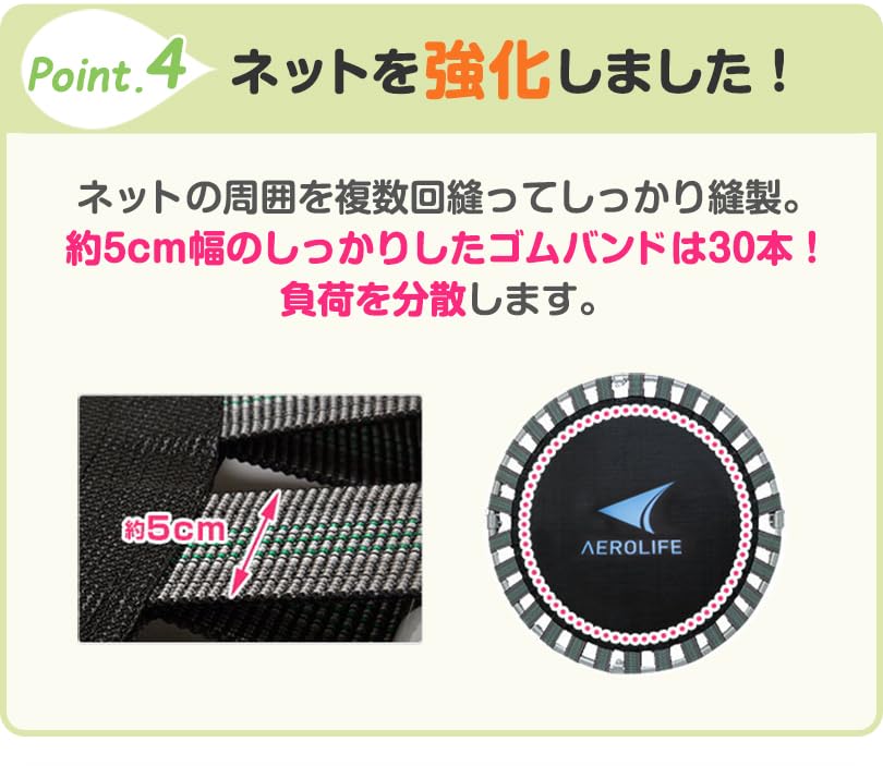 Aerolife Home Jumping Tichá Skládací Trampolína Nosnost Testována Veřejnou Institucí v Japonsku pro Zatížení 500 kg Domácí Mini Trampolína pro