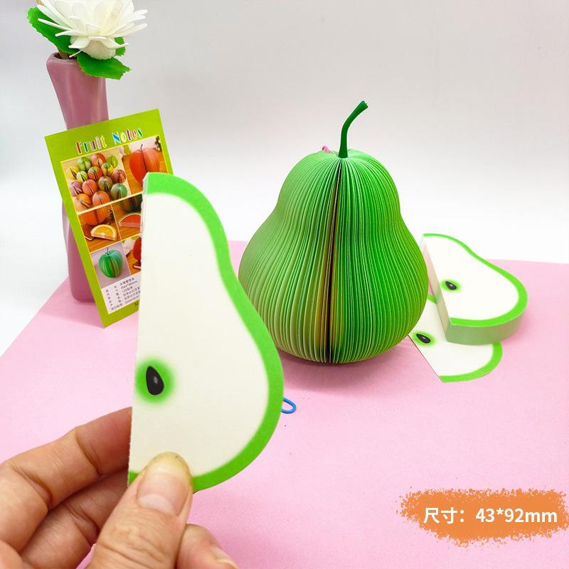 125 Sheets Creative Fruit Shapes Sticky Note Pads Notepads,Sticker Paper,Memo Pads,for School Stationery Office Supplies