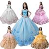 15pcs/lot Doll Accessories For Barbie Doll Outfits = 5pcs Wedding Dresses & 10pairs Shoes 1/6 Doll Clothes For Barbie Dolls